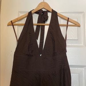 Chocolate J.Crew halter sundress